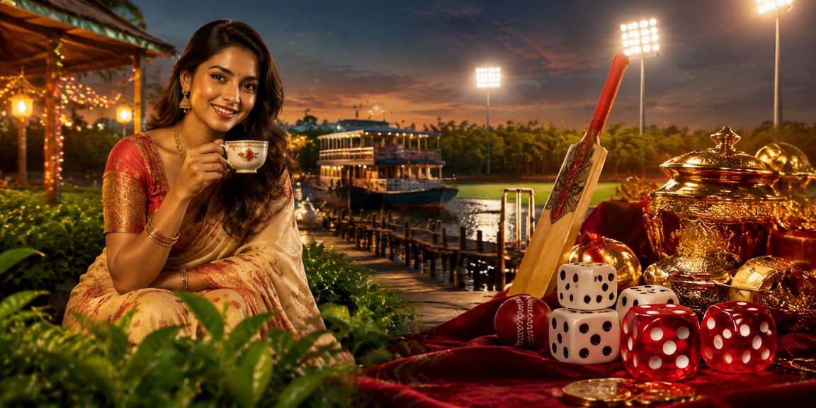 A spectator enjoying cricket betting at a tea garden in Khulna